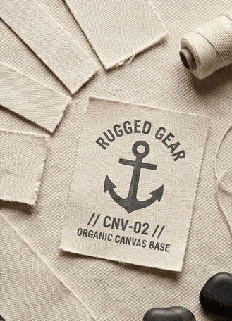 Heavy duty organic canvas substrate sample